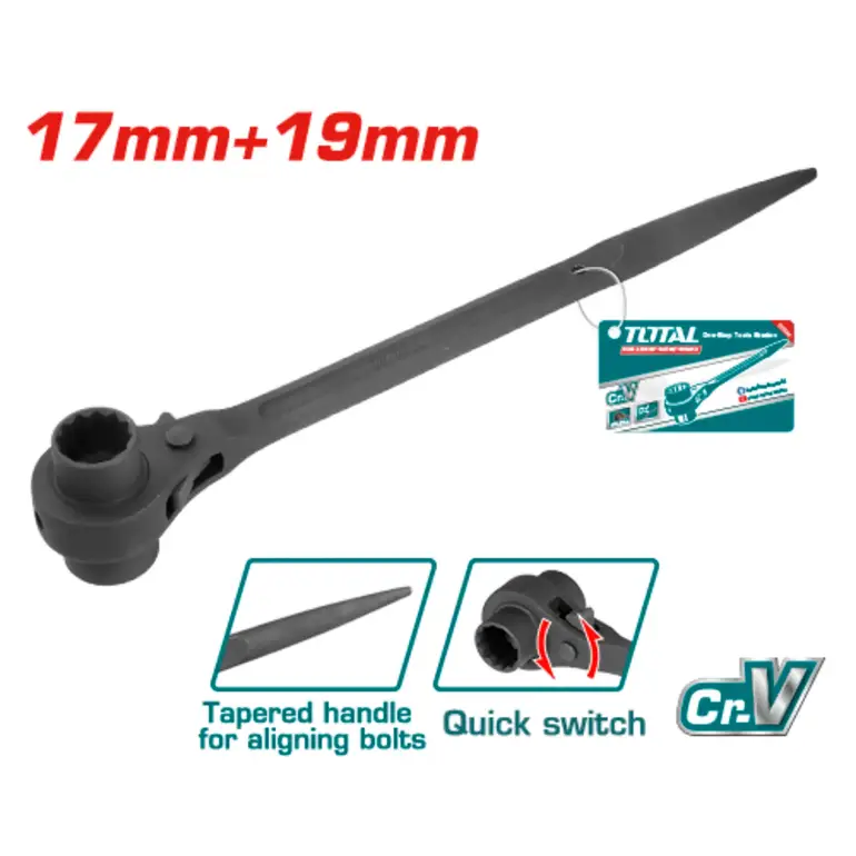 مفتاح سقالة 17mm+19mm     THTRSW17191 توتال 