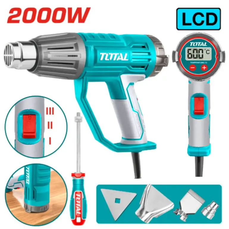سيشوار حراري 2000W مع4 قطع اكسسوارات + سرعات+ شاشة ديجيتال    TB20056 توتال 