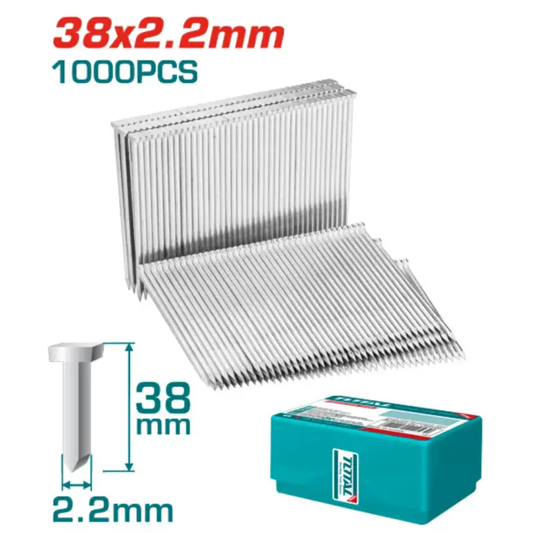 مسامير دباسة 38mm 1000PCS فولاذ   TAC918383 توتال 