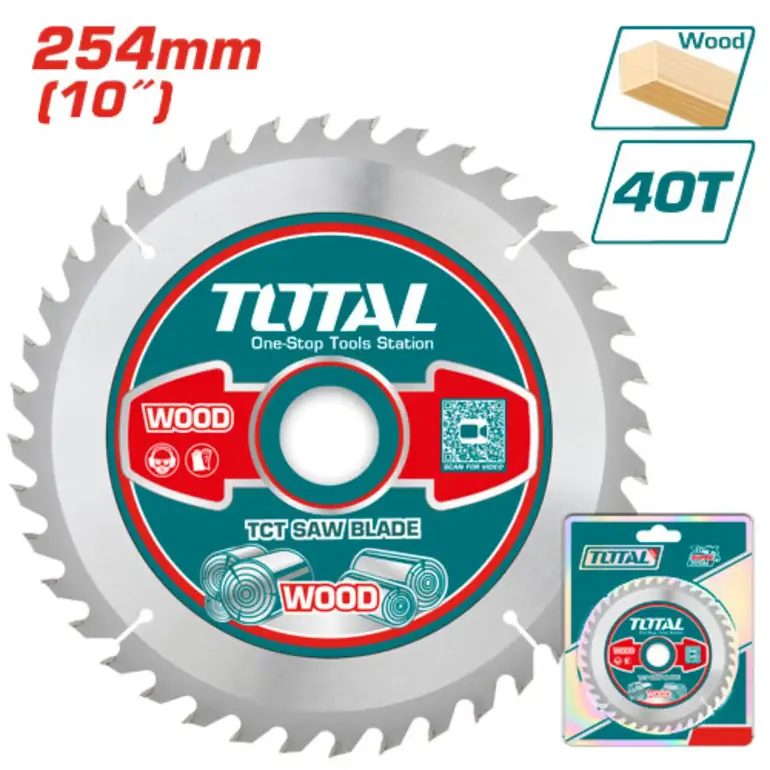 دسك قص خشب دائري 10"  40سن   TAC231725 توتال 