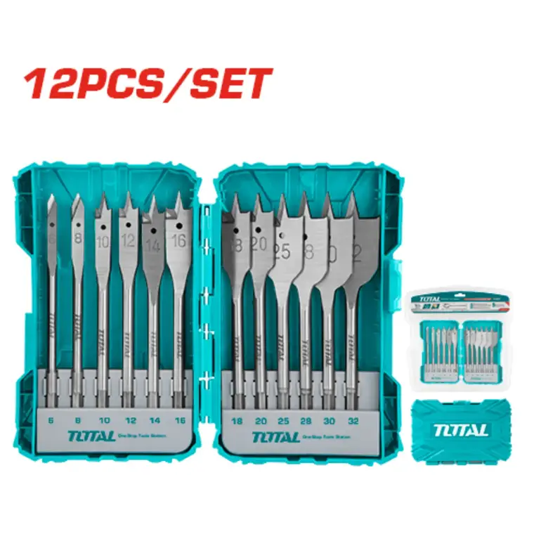 طقم ريش خشب  12PCS/SET شنطة بلاستيك   TACSDL1201 توتال 