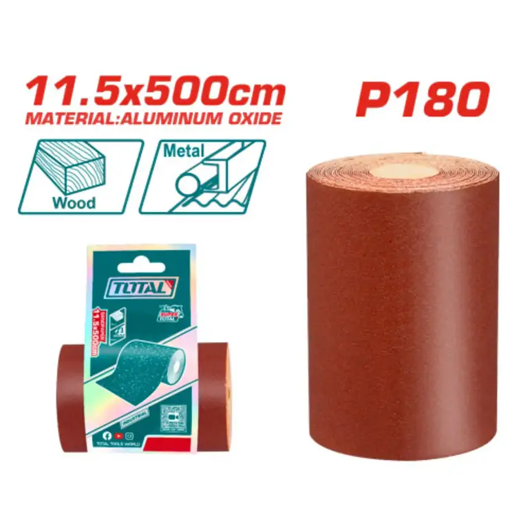 ورق صنفرة رول 11.5X500cm  P180   TAC18065 توتال 