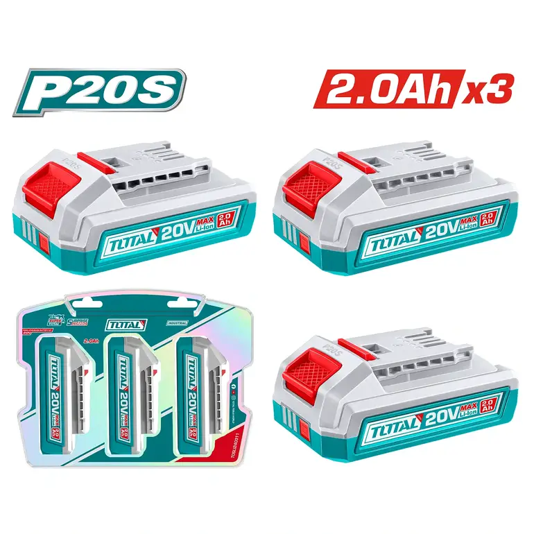مجموعة بطاريات 20V 2.0Ah x3    TOSLI240311 توتال 
