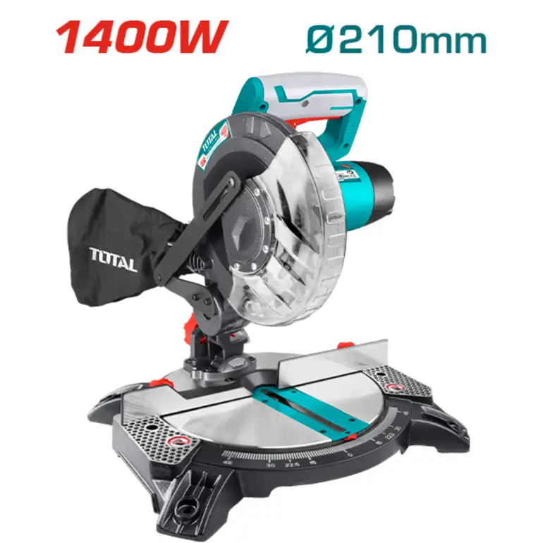 ماكينة قص خشب قاعدة 1400W 210mm ثابت   TS42142101 توتال 