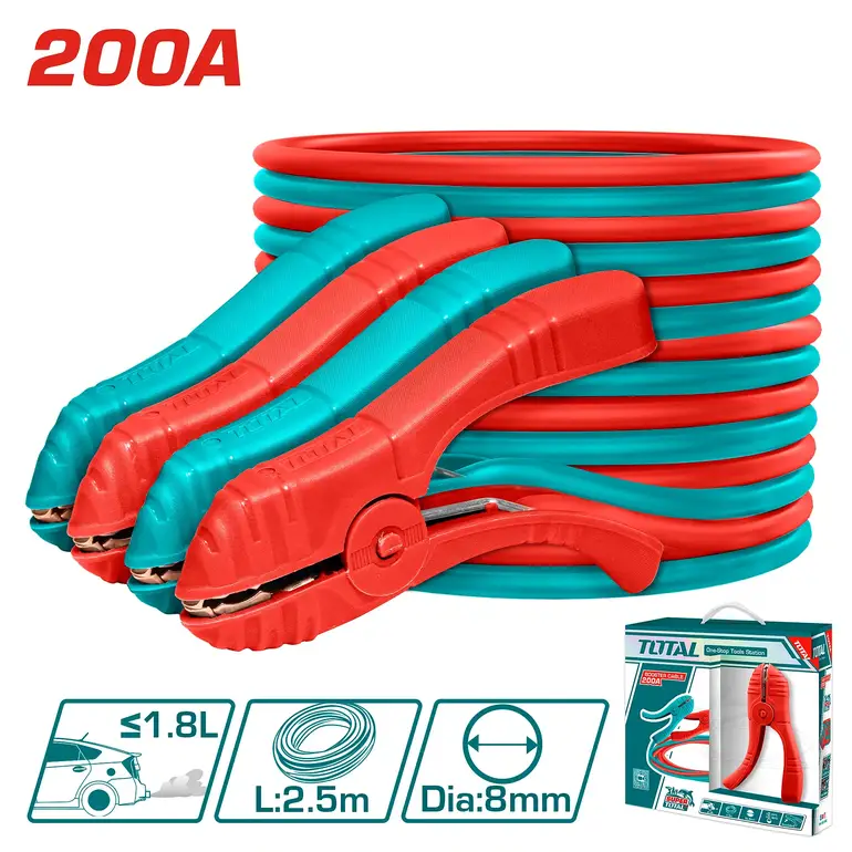 كبل اشتراك سيارة 200A 8mm-2.5M    PBCA12001 توتال 