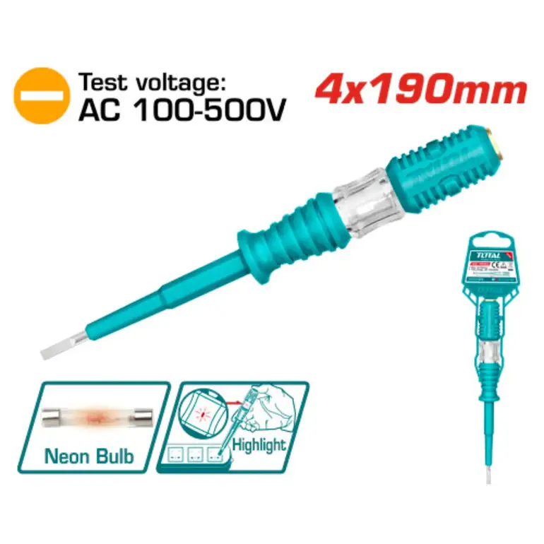 مفك تيستر فاحص كبير 4X190mm     THT291908 توتال 