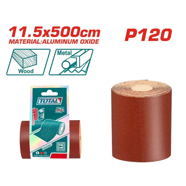 ورق صنفرة رول 11.5X500cm  P120   TAC12065 توتال 