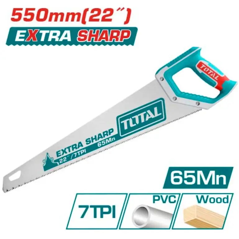 منشار خشب يدوي 22"  يد ربر   THT55226 توتال 
