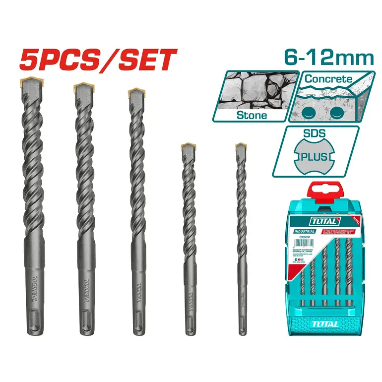 طقم ريشة دريل  5PCS/SET SDS PLUS   TAC190501 توتال 