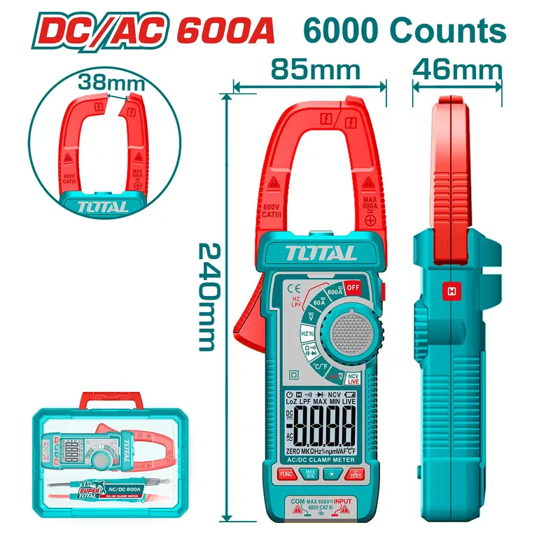 كلامب ميتر ديجيتال DC/AC 600A    