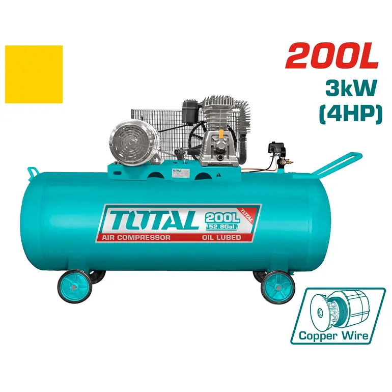 ضاغط هواء 200L 4HP  قشاط  TC1402002-85 توتال 