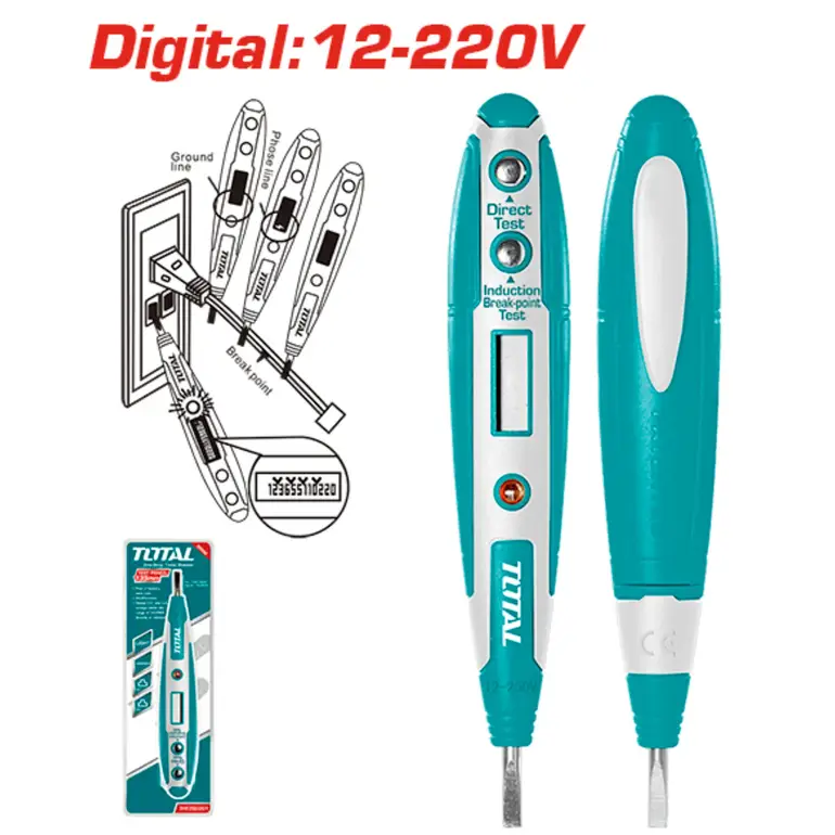 مفك تيستر فاحص 12-220V  الكتروني   THT292201 توتال 