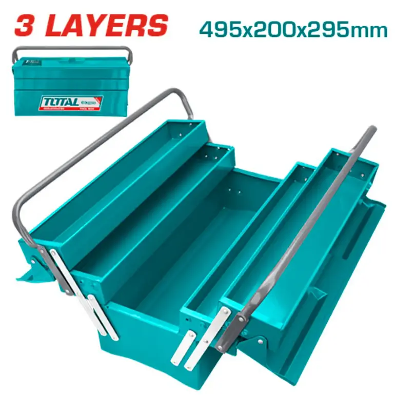 صندوق عدة معدني 3 طبقات فارغ 495X200X295mm     THT10701 توتال 