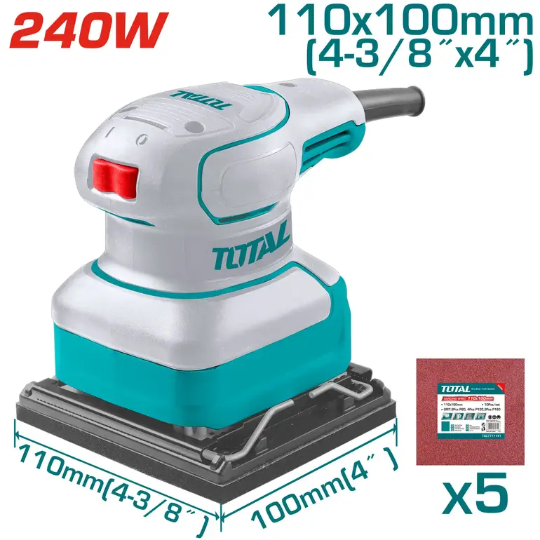 ماكينة صنفرة خشب 240W   مربع  TF2241108 توتال 