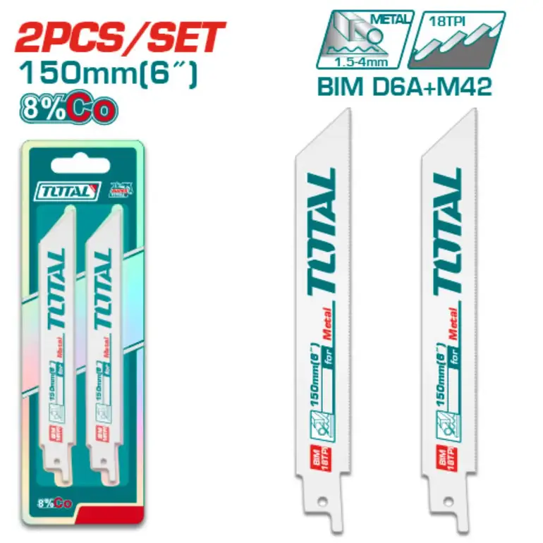 طقم ريش منشار ترددي 150mm 2PCS/SET    TAC52922EF توتال 