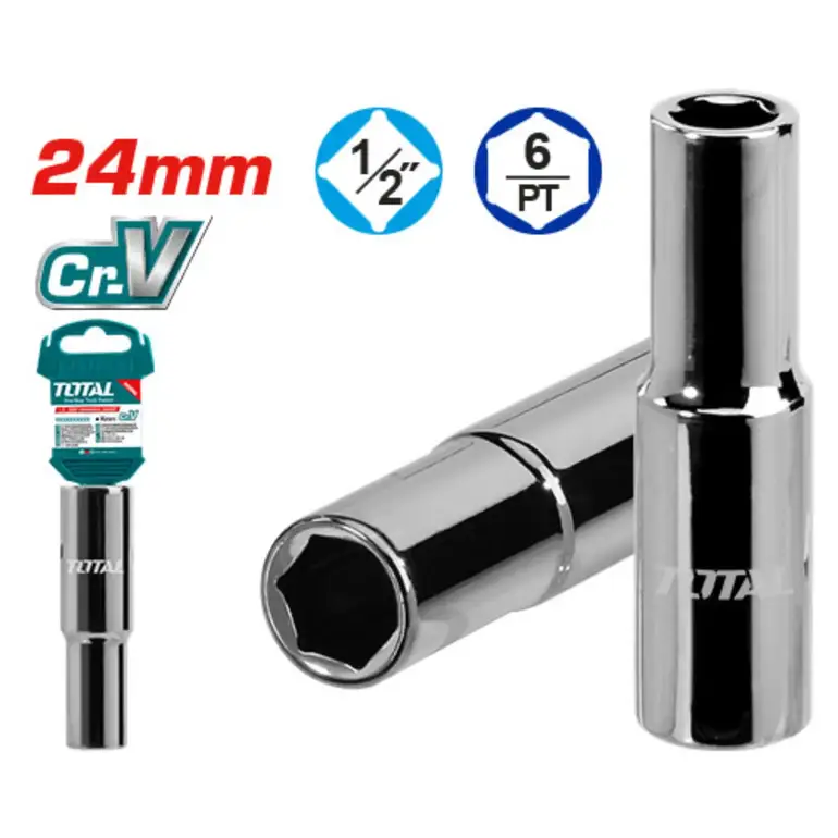 حبة كروم طويل مسدس 24mm 1/2"    THTST12243L توتال 
