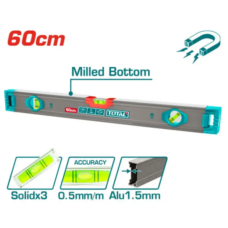 ميزان ماء المنيوم نوع اول 60cm     TMT26028M توتال 