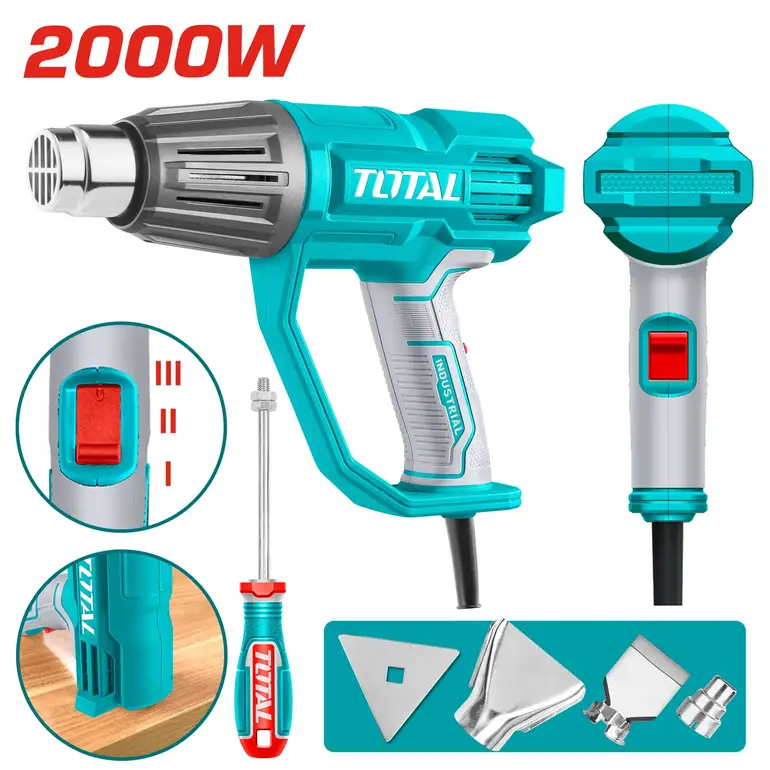 سيشوار حراري 2000W مع 5 قطع اكسسوارات + سرعات    TB20078 توتال 