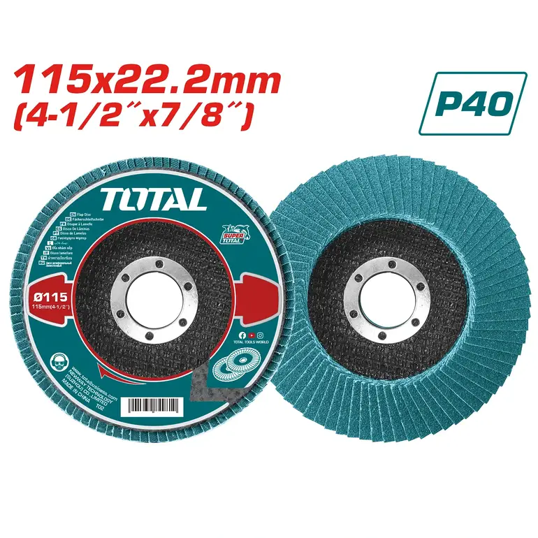 دسك صنفرة طبقات 4-1/2"  P40 ستانلس مقطع  TAC641151 توتال 