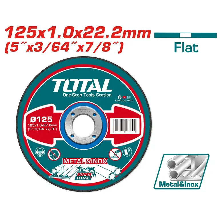 دسك قص ستانلس 5"  1.0mm   TAC2101251 توتال 