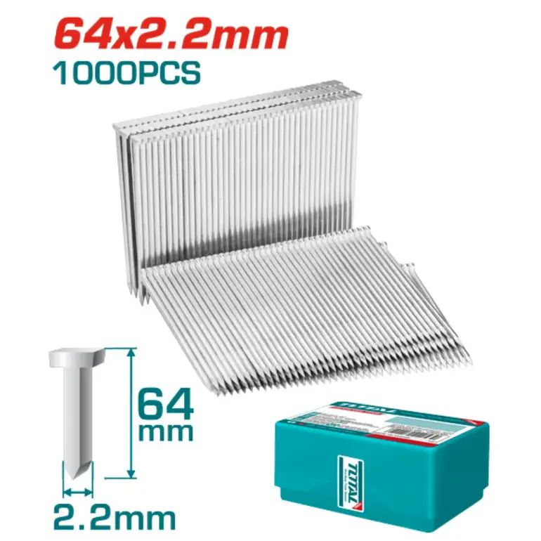 مسامير دباسة 64mm 1000PCS فولاذ   TAC918643 توتال 