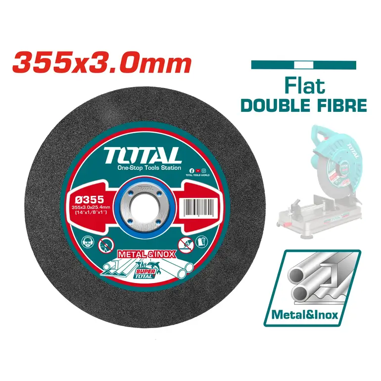 ديسك قص منشار فيبر حديد 14"  3.0mm   TAC2303558 توتال 