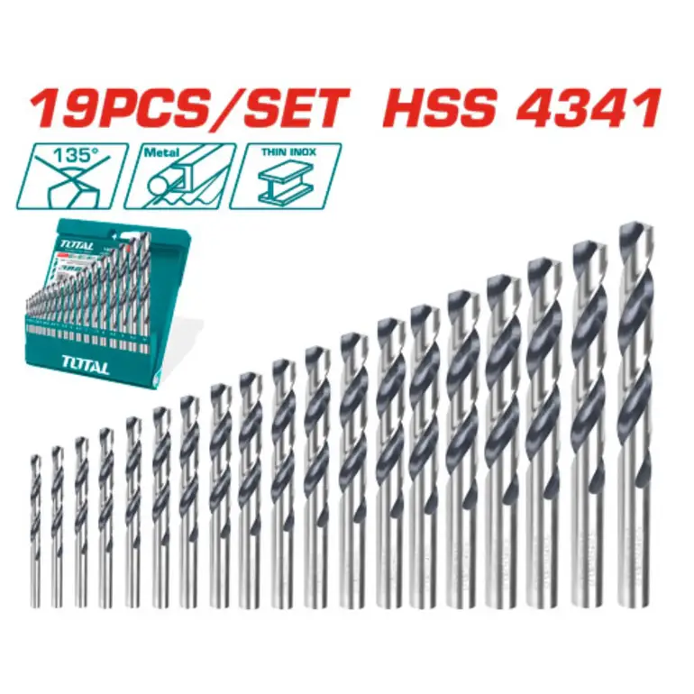 طقم ريشة دريل  19PCS/SET    TACSD0195 توتال 