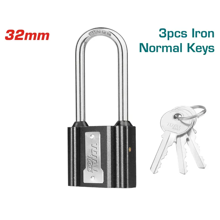 قفل حديد رمادي حلق طويل 32mm     TLK31321L توتال 