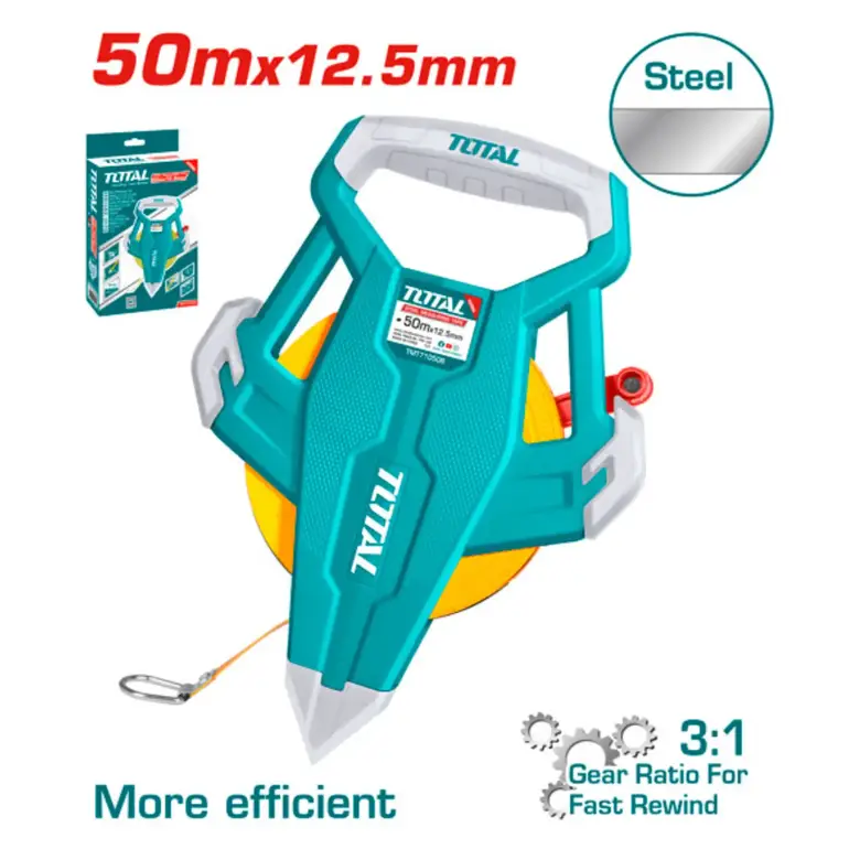 متر حديد بيد 50mx12.5mm     TMT710506 توتال 