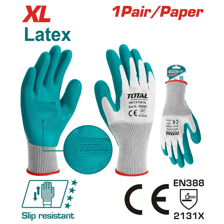 كفوف عمال ربر XL     TSP13106-XL توتال 