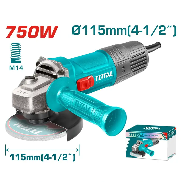 صاروخ 750W 4-1/2" يد قصيرة مفتاح جانبي   TG10711556-8 توتال 
