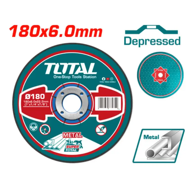 دسك جلخ حديد 7"  6.0mm   TAC2231801 توتال 