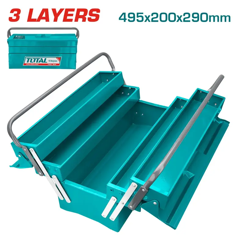صندوق عدة معدني 3 طبقات فارغ 495X200X295mm     THT10701 توتال 