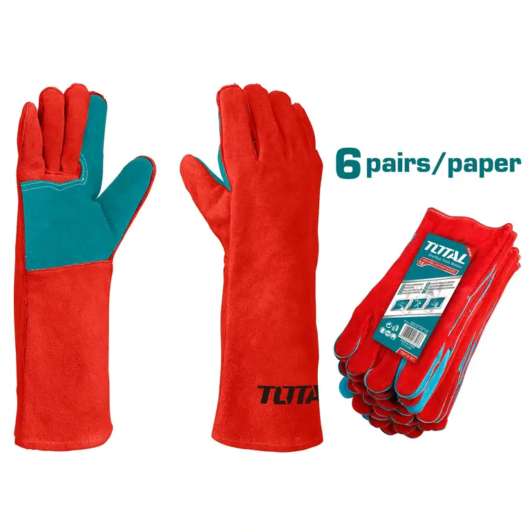 كفوف لحام طويل احمر       TSP15161 توتال 