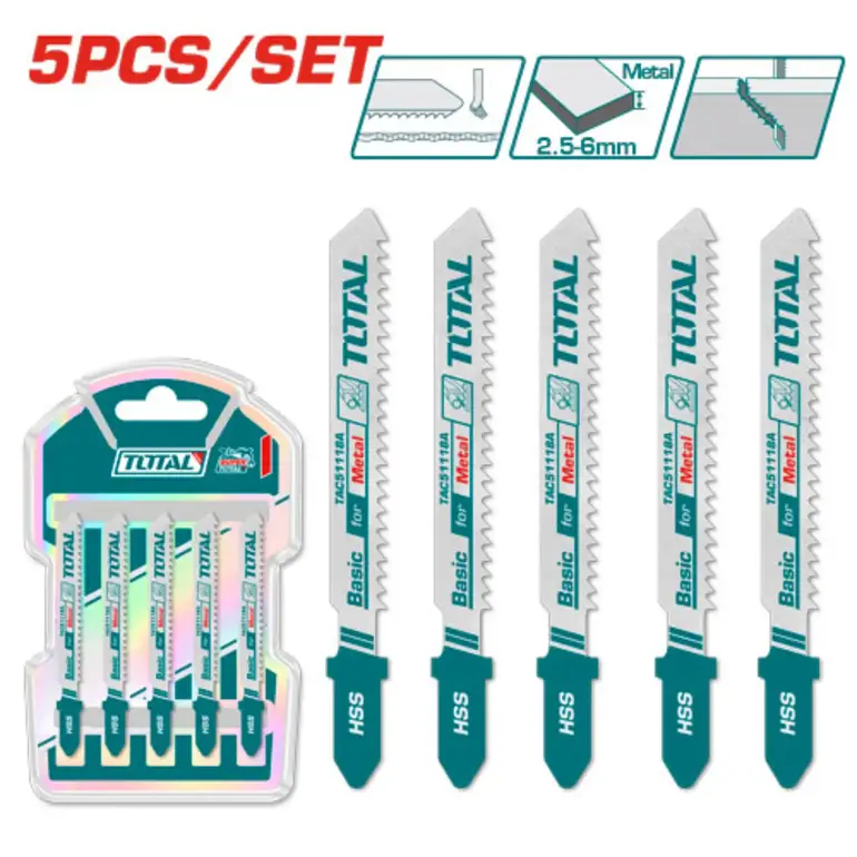 طقم ريش منشار اركت 50mm 5PCS/SET  حديد  TAC51118A توتال 