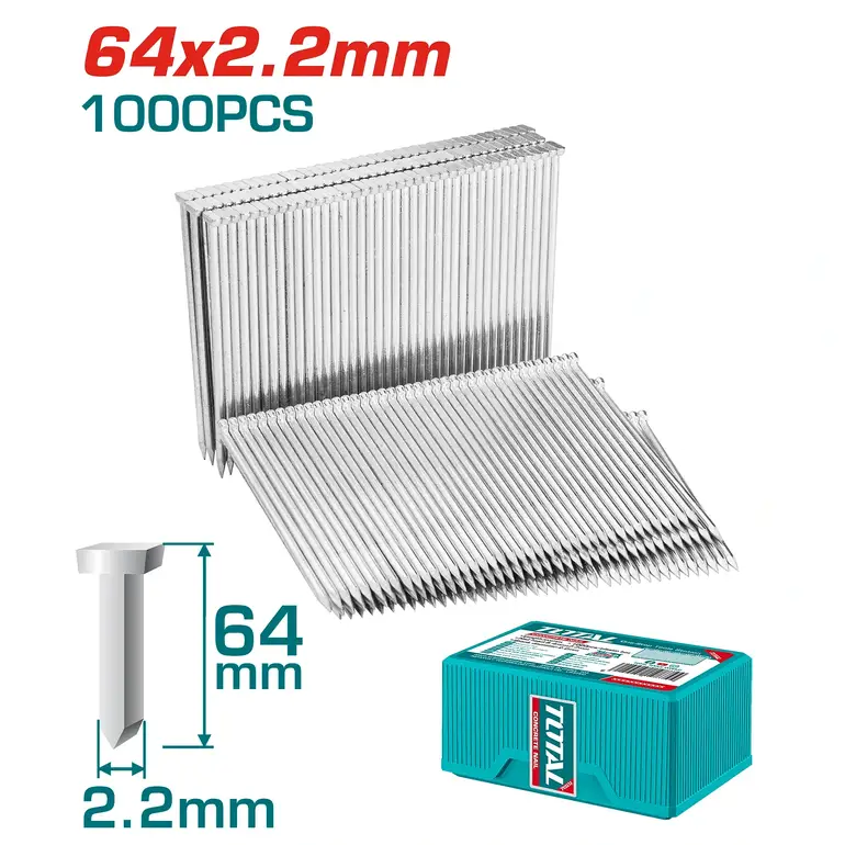 مسامير دباسة 64mm 1000PCS فولاذ   TAC918643 توتال 