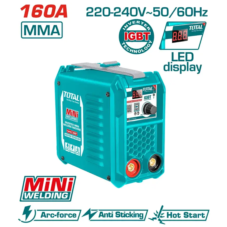ماكينة لحام انفرتر 160A  MMA الكترونية   TW216018 توتال 