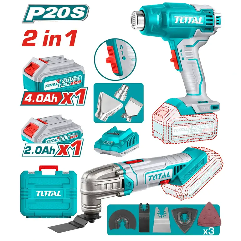 صاروخ ديكور متعدد الاستخدامات مع سيشوار 20V 2-IN-1    TOSLI230705 توتال 