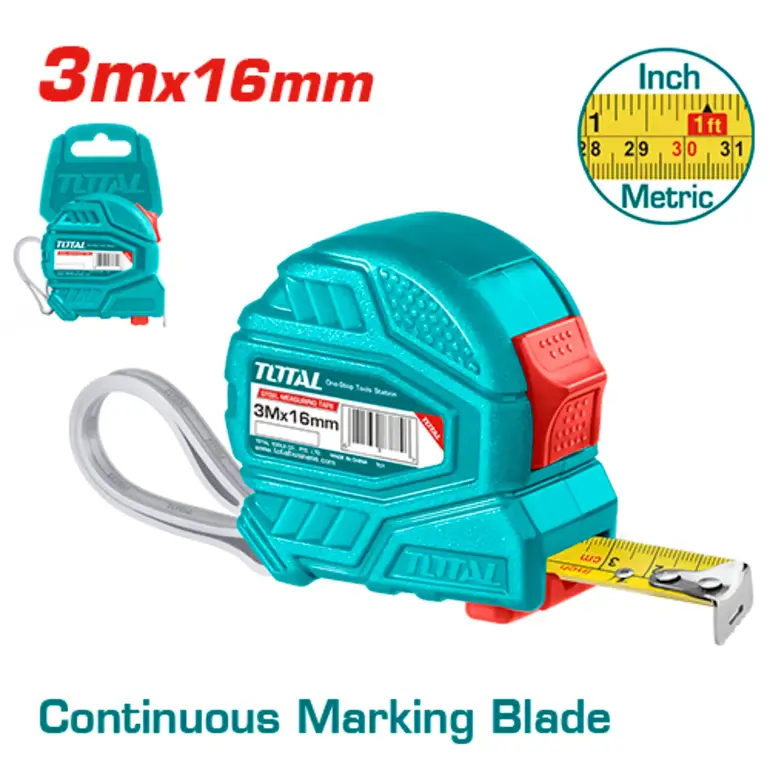 متر بلاستيك 3mx16mm انش+مم    TMT126331 توتال 