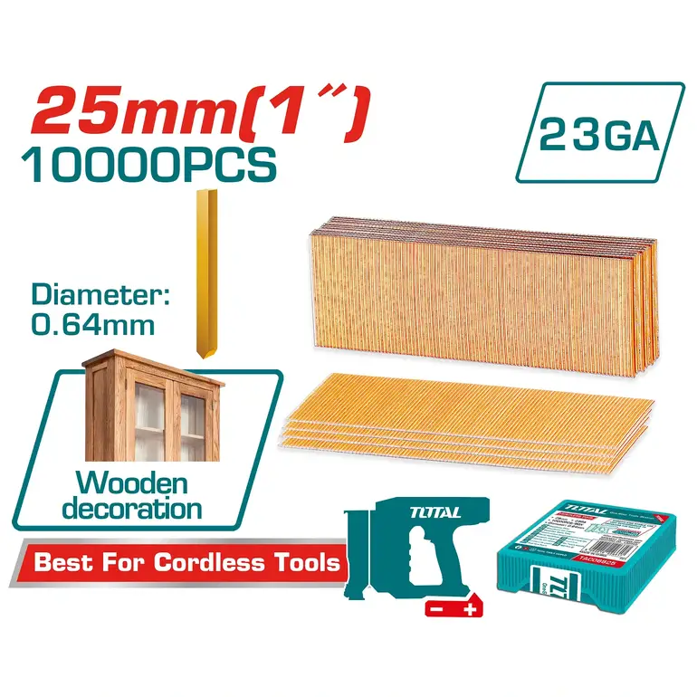 مسامير دباسة  25mm     TAC06825 توتال 