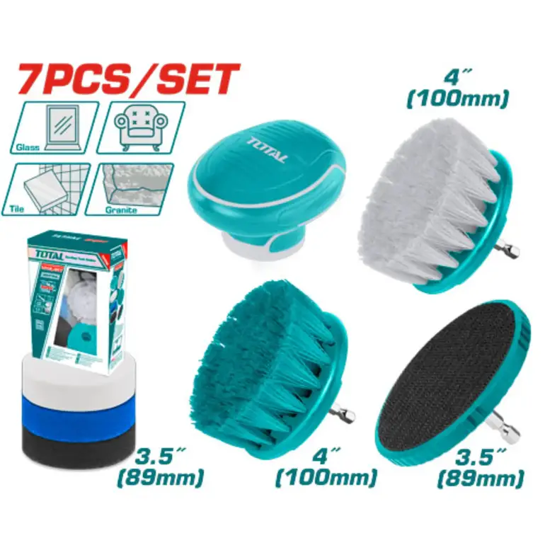 طقم فراشي تنظيف  7PCS/SET    TACB0701 توتال 