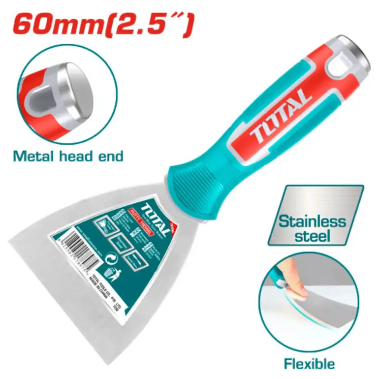 سكين معجون يد ربر 2.5"     THT83606 توتال 