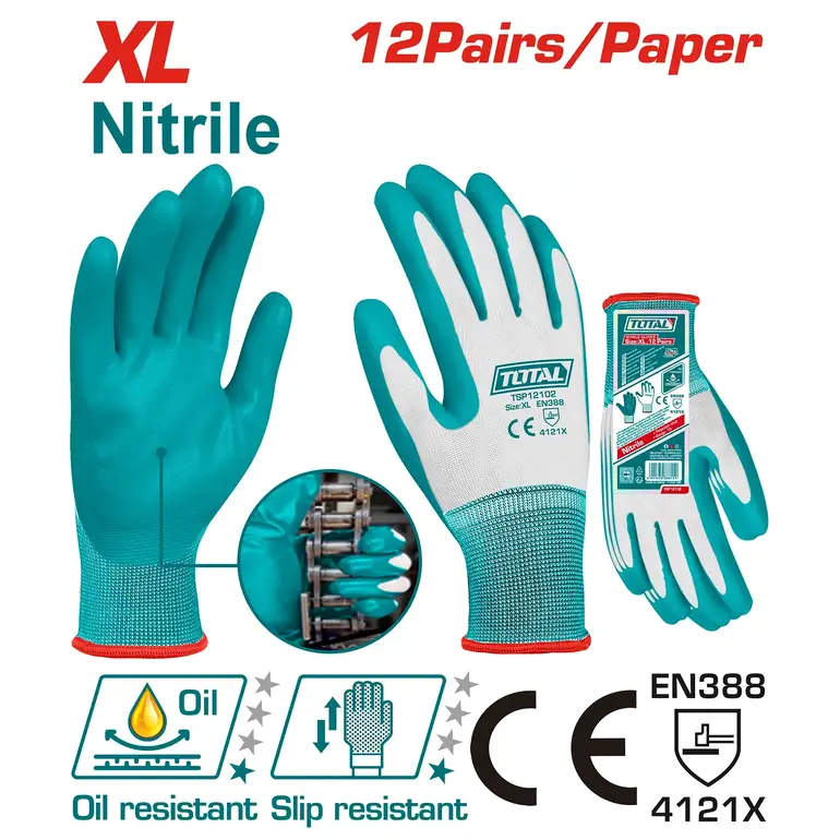 كفوف عمال ربر XL     TSP12102 توتال 