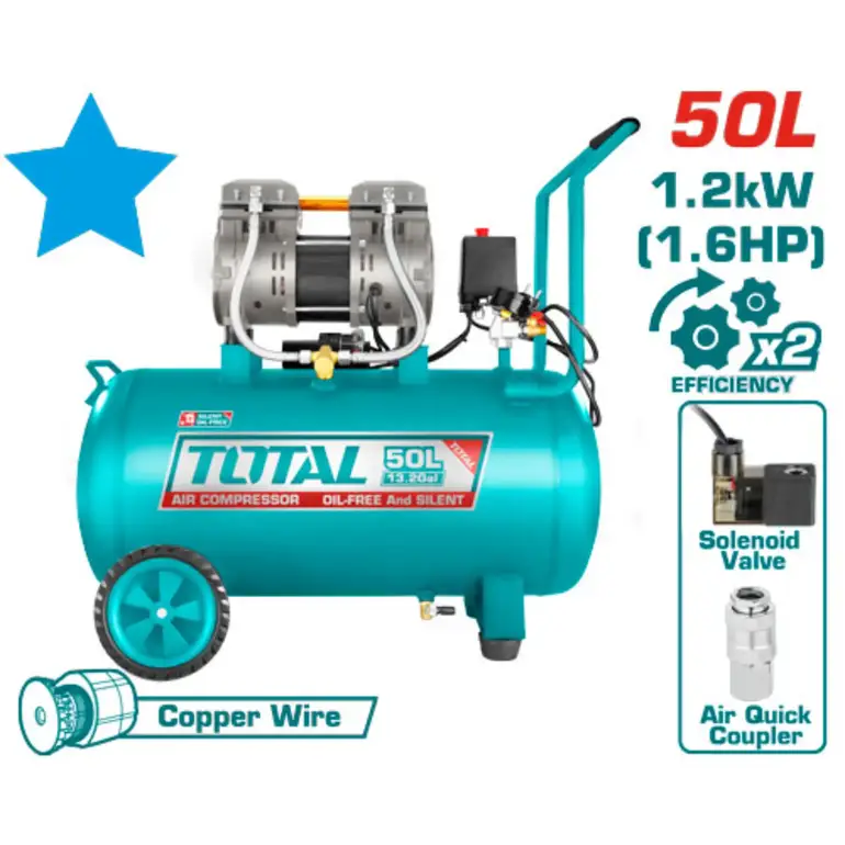 ضاغط هواء 50L 1.6HP  صامت  TCS1120508-85 توتال 