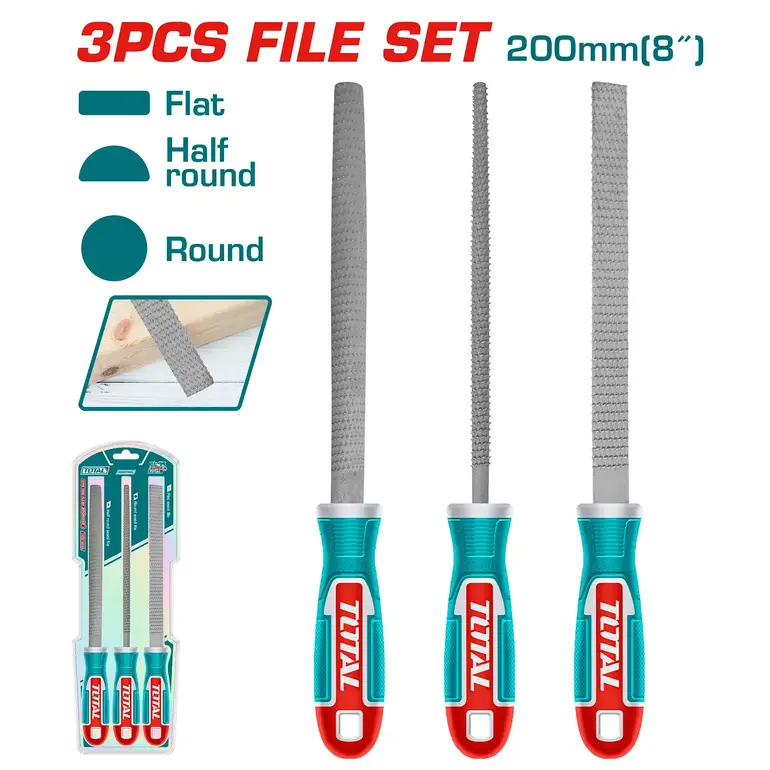 طقم مبرد خشب يد ربر 8" 3PCS/SET    THT918326 توتال 