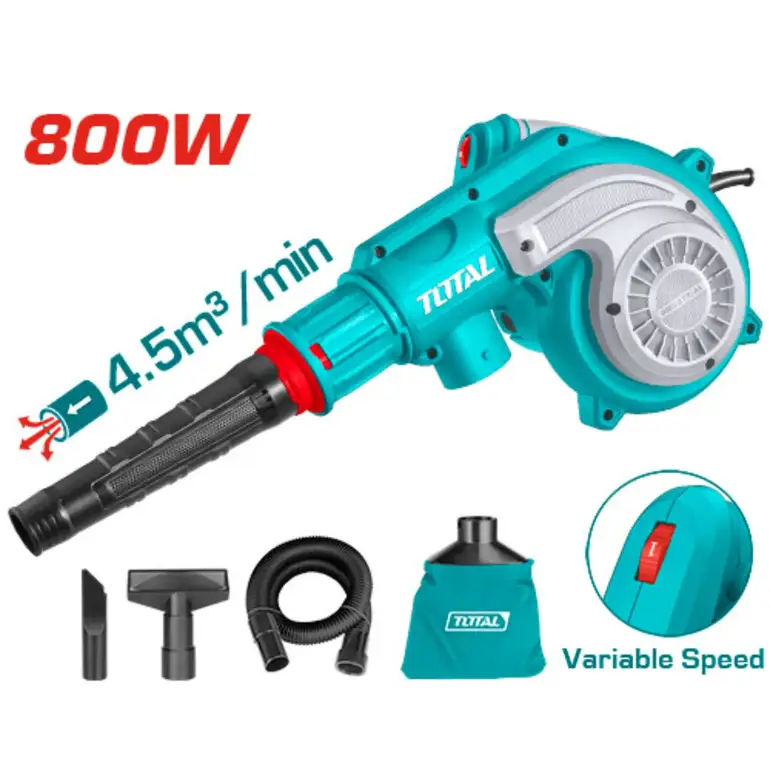 منفاخ هواء 800W  مع 6 قطع -سرعات   TB8036 توتال 