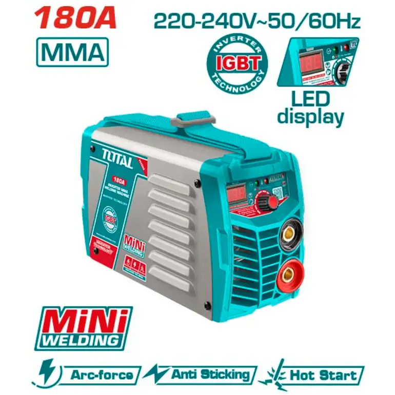 ماكينة لحام انفرتر 180A  MMA الكترونية   TW218016 توتال 