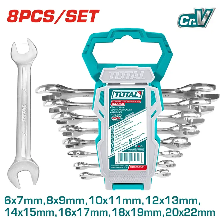 طقم مفتاح مفتوح طرفين  8PCS/SET    THT102386 توتال 
