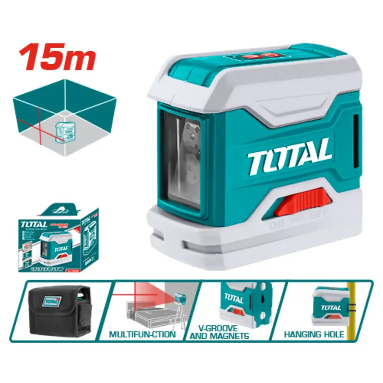ميزان ليزر الكتروني 15m احمر    TLL156506 توتال 