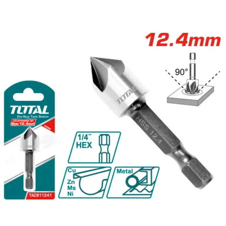 ريشة حفر معدن 12.4mm     TAC811241 توتال 